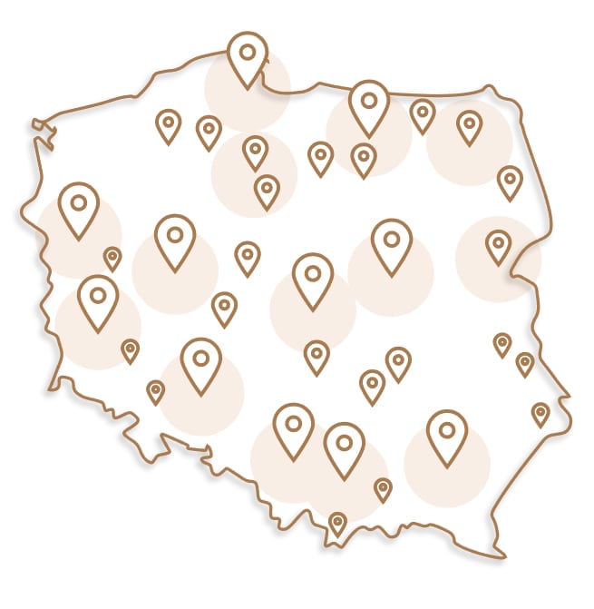 Mapa Polski dostaw Brunchbox!